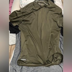 XL Tactical Green Military tight PT shirt
